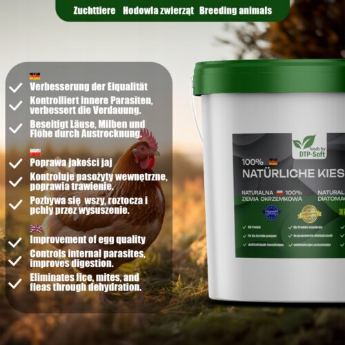 10KG ZIEMIA OKRZEMKOWA DIATOMIT WIADERKO - obrazek 2