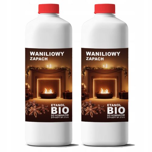 BIOPALIWO zapachowe BIOETANOL PŁYN paliwo do BIOKOMINKA wanilia 2L (2x1L)