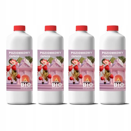 BIOPALIWO zapachowe BIOETANOL PŁYN paliwo do BIOKOMINKA poziomka 4L (4x1L)