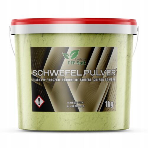 Siarka mielona proszek 1kg Czysta 99,9% w wiaderku Nawóz 1 kg