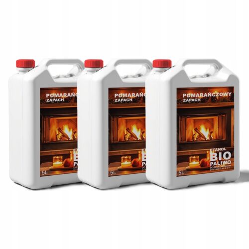 BIOETANOL BIOPALIWO do kominków pomarańcza 15L