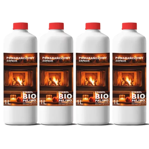BIOETANOL BIOPALIWO do kominków pomarańcza 4L (4X1L)