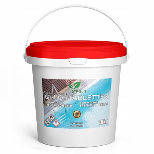 Chlor Tabletki Chlorowe WIADERKO niebieskie chemia basenowa 10kg - obrazek 2