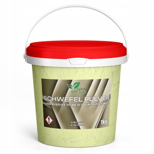 Siarka mielona proszek 1kg Czysta 99,9% w wiaderku Nawóz 1 kg - obrazek 2