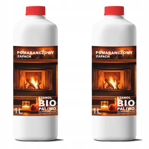 BIOETANOL BIOPALIWO do kominków pomarańcza 2L (2X1L)