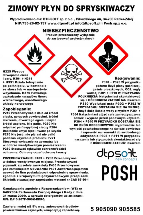 PŁYN DO SPRYSKIWACZY ZIMOWY -22 ZAPACHOWY 20L FV - obrazek 4
