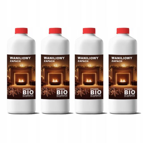 BIOPALIWO zapachowe BIOETANOL PŁYN paliwo do BIOKOMINKA wanilia 4L (4x1L)