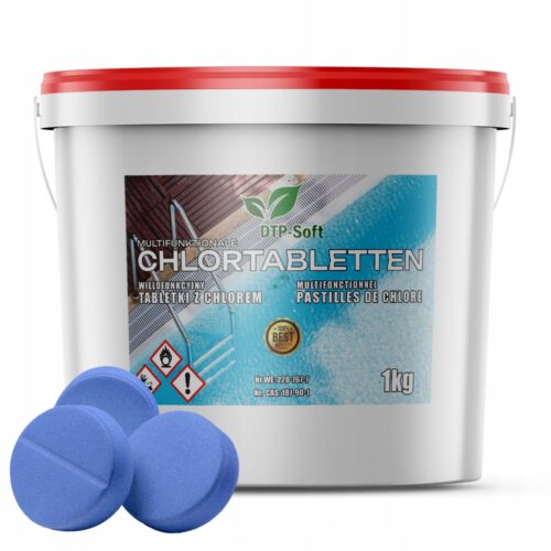 Chlor Tabletki Chlorowe WIADERKO niebieskie chemia basenowa 1kg