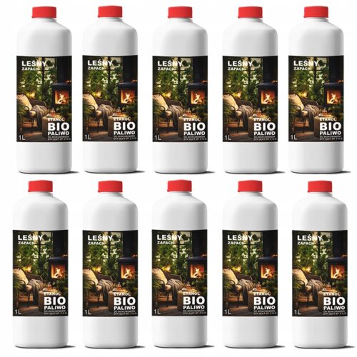 BIOETANOL BIOPALIWO do kominków zapach leśny 10L (10X1L)